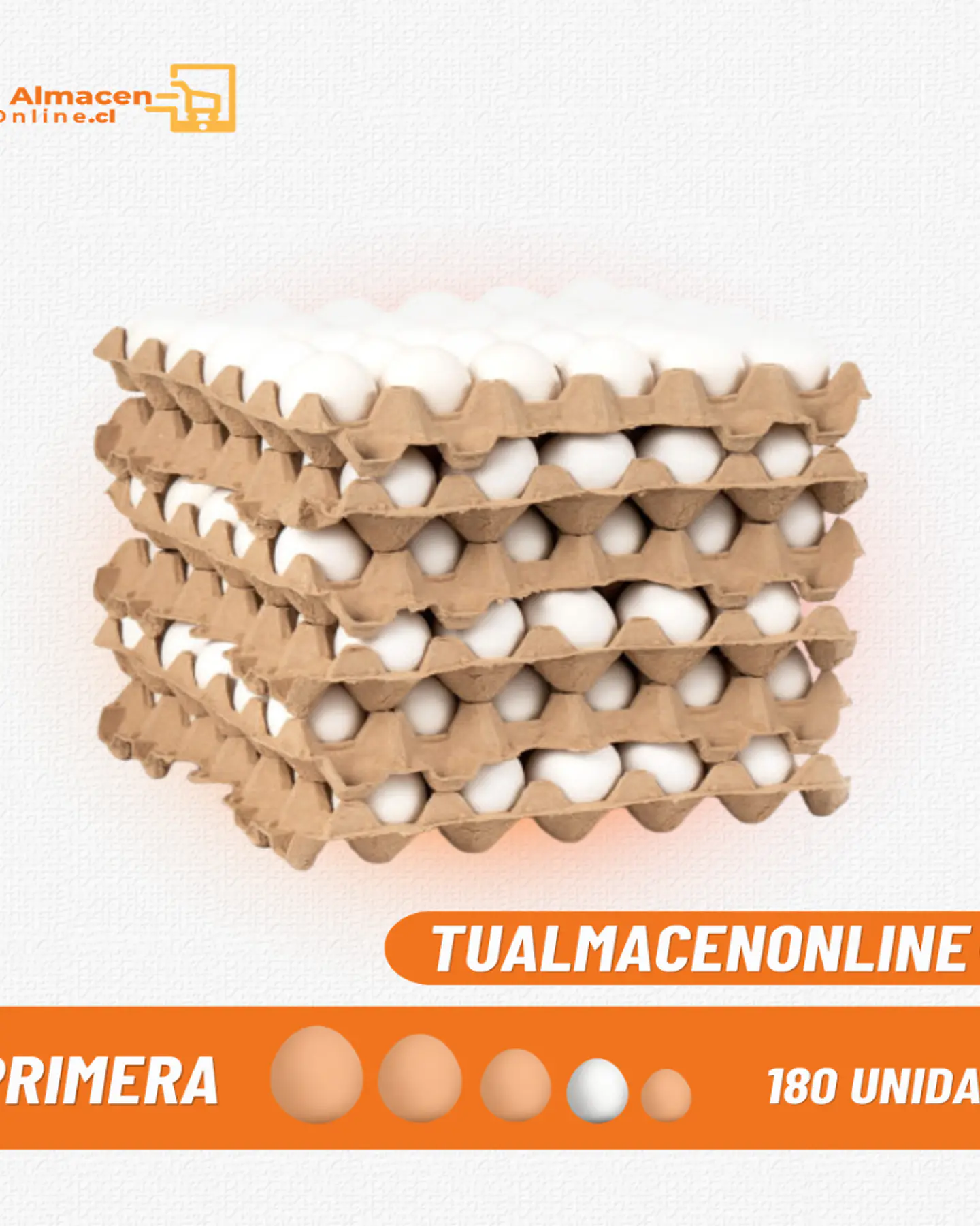 Caja de Huevos Primera Blanco 180 unidades 1