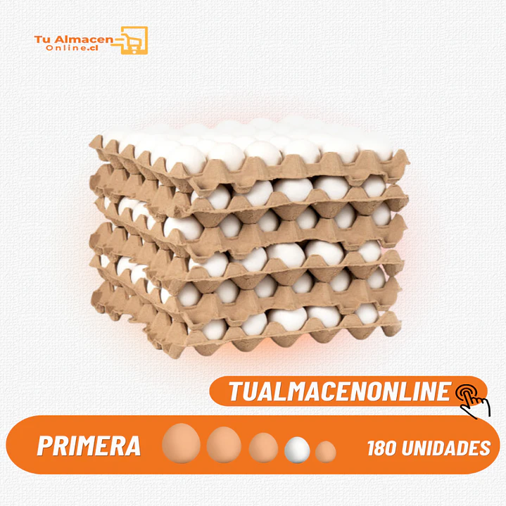 Caja de Huevos Primera Blanco 180 unidades 1