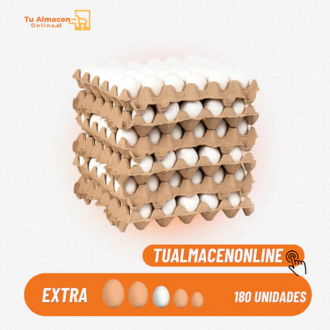 Caja de Huevos Extra Blanco 180 U