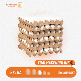 Caja de Huevos Extra Blanco 180 U