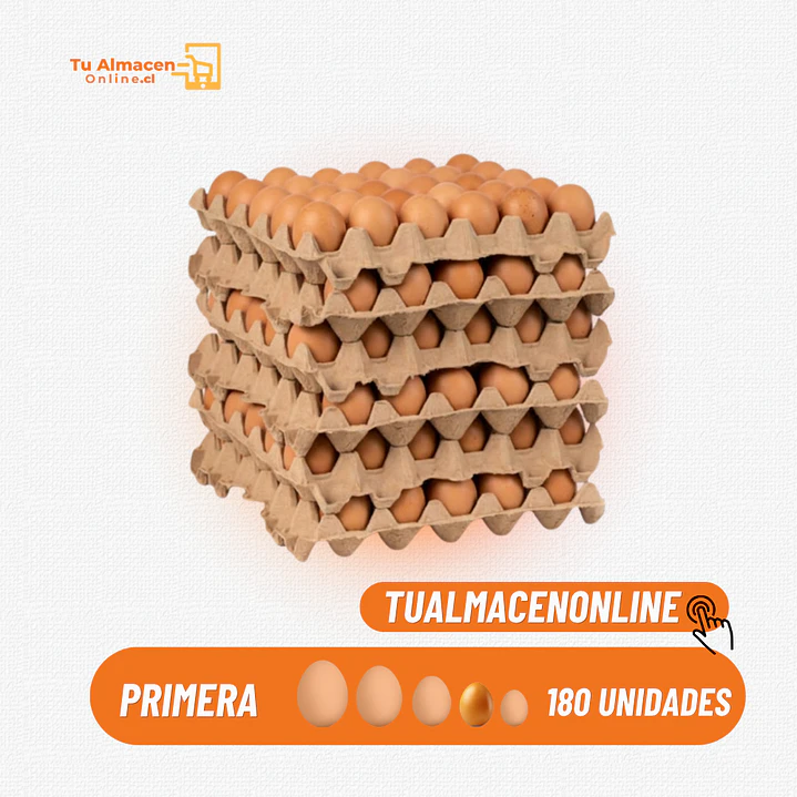 CAJA HUEVO PRIMERA CAFÉ 180U 1