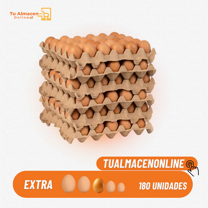 CAJA HUEVO EXTRA CAFÉ 180U 1