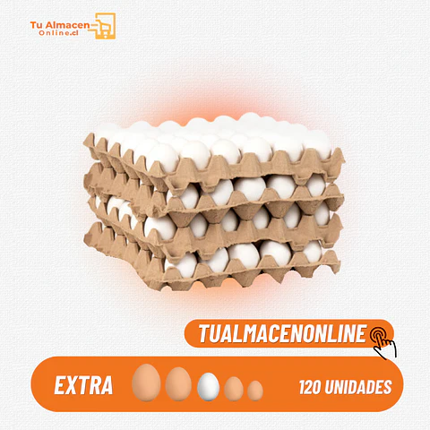 Caja de Huevos Extra Blanco 120U