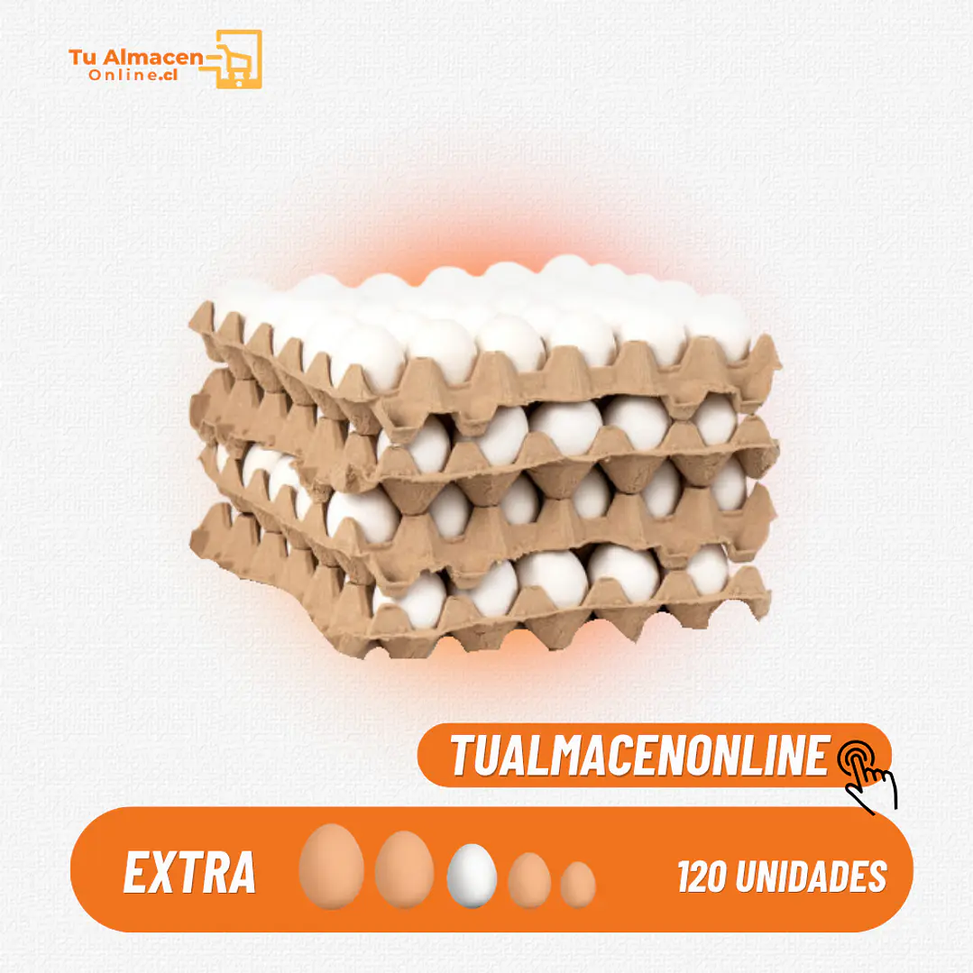 Caja de Huevos Extra Blanco 120U 1