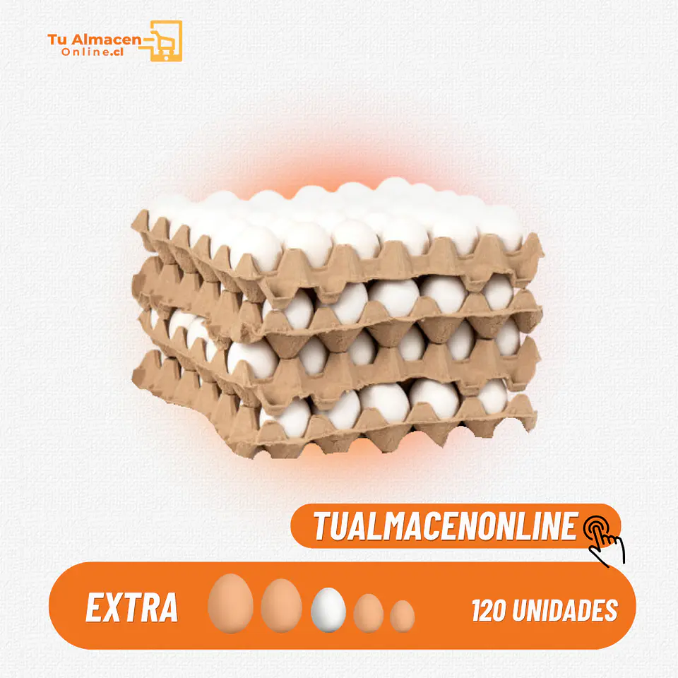 Caja de Huevos Extra Blanco 120U 1