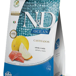 N&D OCEAN GATO ADULTO CASTRADO SALMON Y MELON 1.5 KG