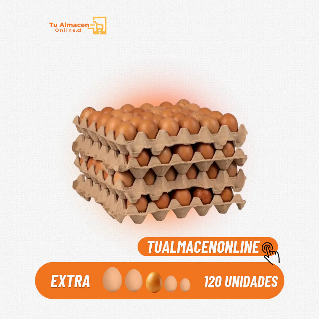 CAJA HUEVO EXTRA CAFÉ 120U 1