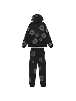 Conjunto Denim Tears Black with Gray Flowers