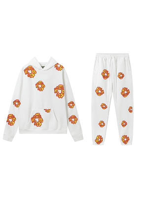 Denim Tears co-branded white hoodie Street