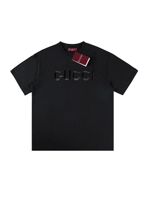Gucci Cotton jersey T-shirt with embroidery in black 