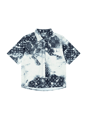 Louis Vuitton Monogram Bandana Short-Sleeved Denim Shirt