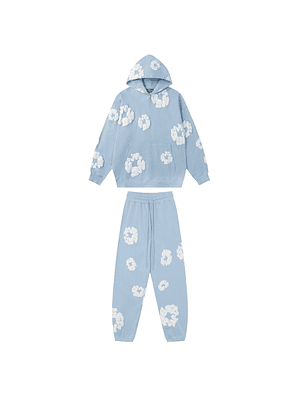 Conjunto Denim Tears Flowers Blue Ice