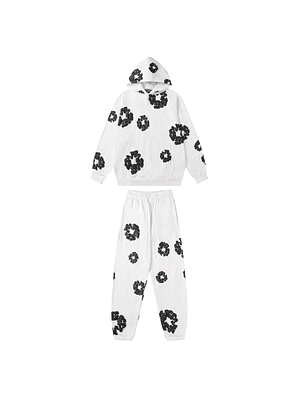 Conjunto Denim Tears Flowers White