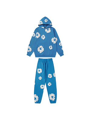 Conjunto Denim Tears Flowers Blue
