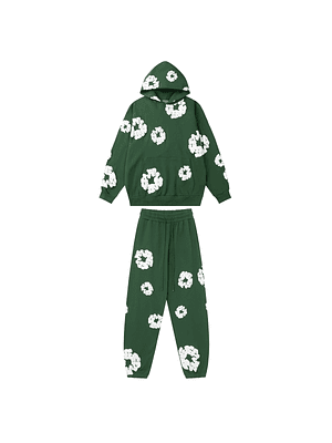 Conjunto Denim Tears Flowers Green