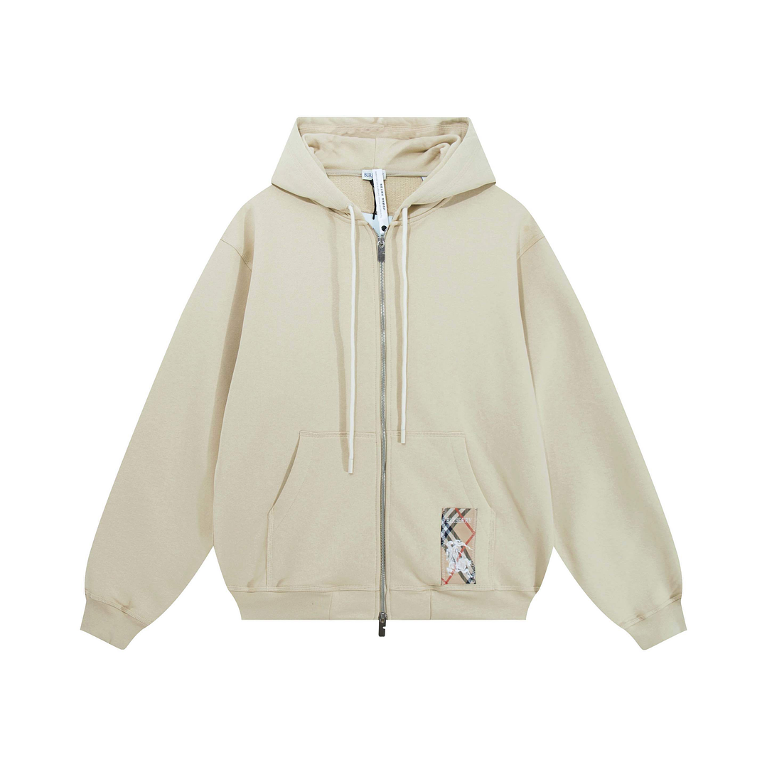 Burberry Check Label Hoodie 1