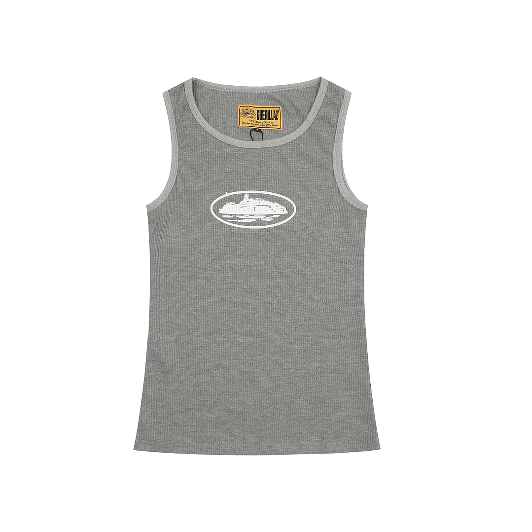 Corteiz Alcatraz Tank Top 'Heather Grey' 21