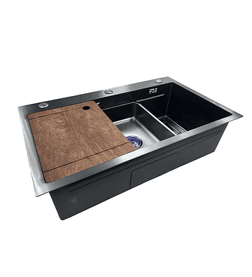 Lavaplatos Linea Deluxe 75x46 black (bandeja/tabla)