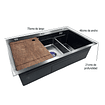 Lavaplatos Linea Deluxe 75x46 black (bandeja/tabla)
