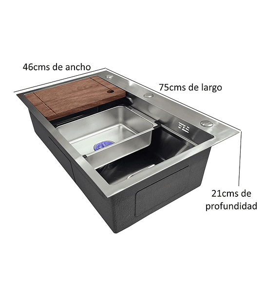 Lavaplatos Linea Deluxe 75x46 silver (bandeja/tabla)