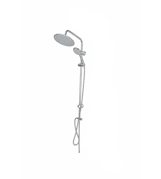 COLUMNA DUCHA SIMPLE PLATEADA SIN GRIFERIA