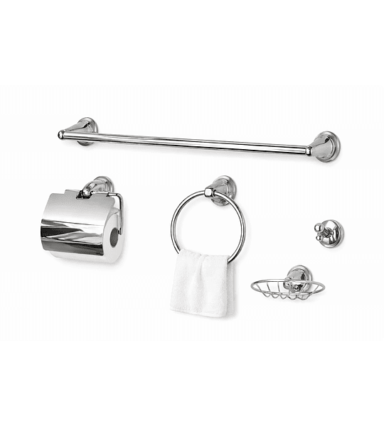 SET ACCESORIOS BAÑO 5 PIEZAS COLOMBA
