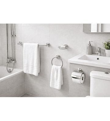 SET ACCESORIOS BAÑO 5 PIEZAS COLOMBA