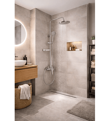 Columna Ducha Plateada