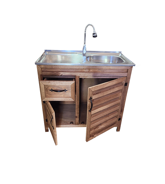 Mueble de Lavaplatos 80cm Rústico