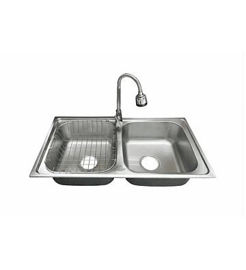 LAVAPLATOS 78X43 SOBRE CUBIERTA + MONOMANDO SEMIFLEXIBLE (PROMO N°4)