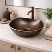 LOZA DE SOBREPONER PARA LAVAMANOS 42X38CMS COBRE