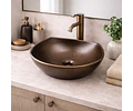 LOZA DE SOBREPONER PARA LAVAMANOS 42X38CMS COBRE