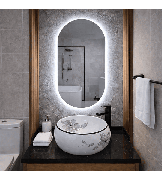 Espejo LED Oval 45x90 cm