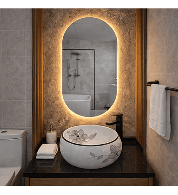 Espejo LED Oval 45x90 cm