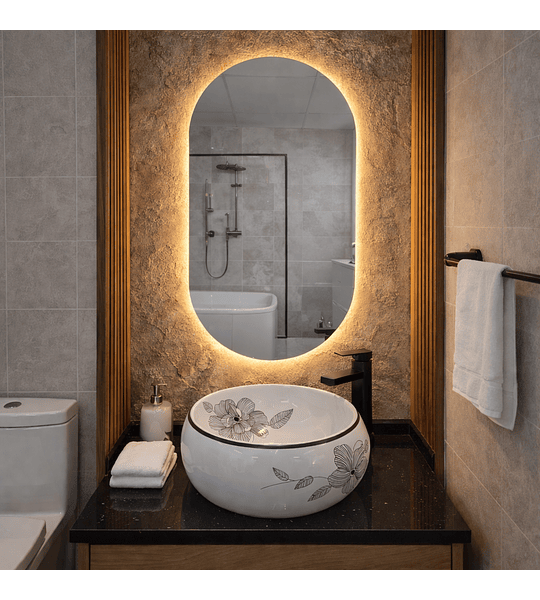 Espejo LED Oval 45x90 cm