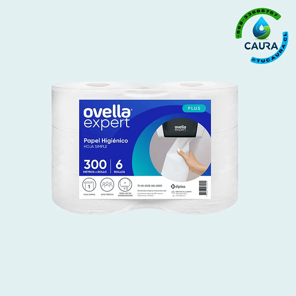 PAPEL HIGIENICO OVELLA 6X300 MT