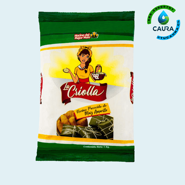 HARINA DE MAIZ LA CRIOLLA AMARILLA 1 KG
