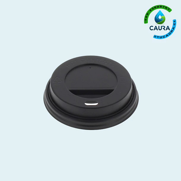 TAPA NEGRA PARA VASO KRAFT 12-16 OZ X 50 UND