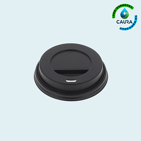 TAPA NEGRA PARA VASO KRAFT 12-16 OZ X 50 UND