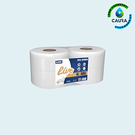 PAPEL HIGIENICO LIVE HOJA SIMPLE 4X500 MTS
