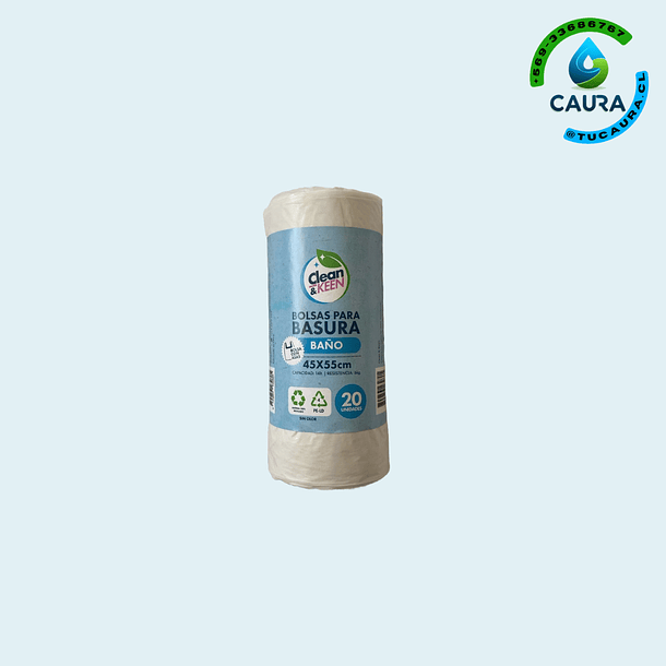 BOLSA DE BASURA CLEAN KEEN 45X55X20 CON ASA