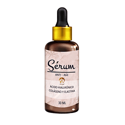 Serum ácido hialurónico hidratante + colágeno tensor + elastina antiage 