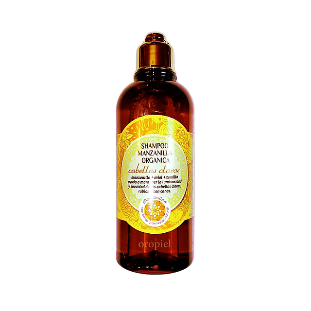 Shampoo manzanilla natural orgánico aclarante cabello claro rubio