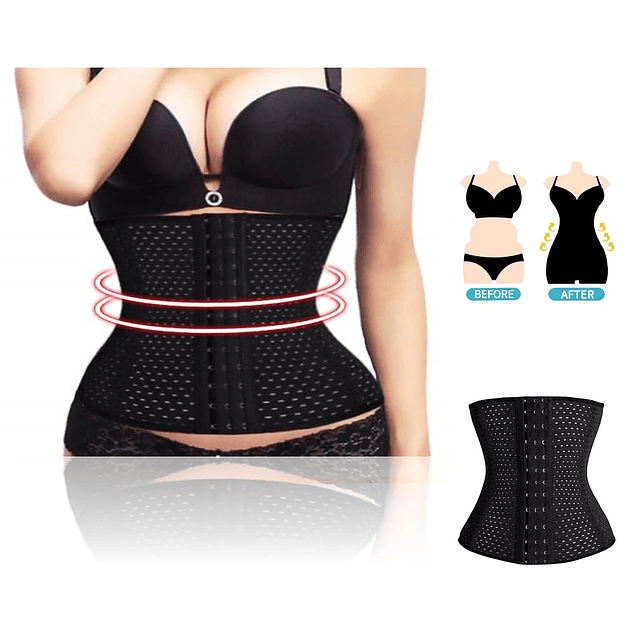 Faja reduce abdomen talla grande XXL corset varillas moldea cintura