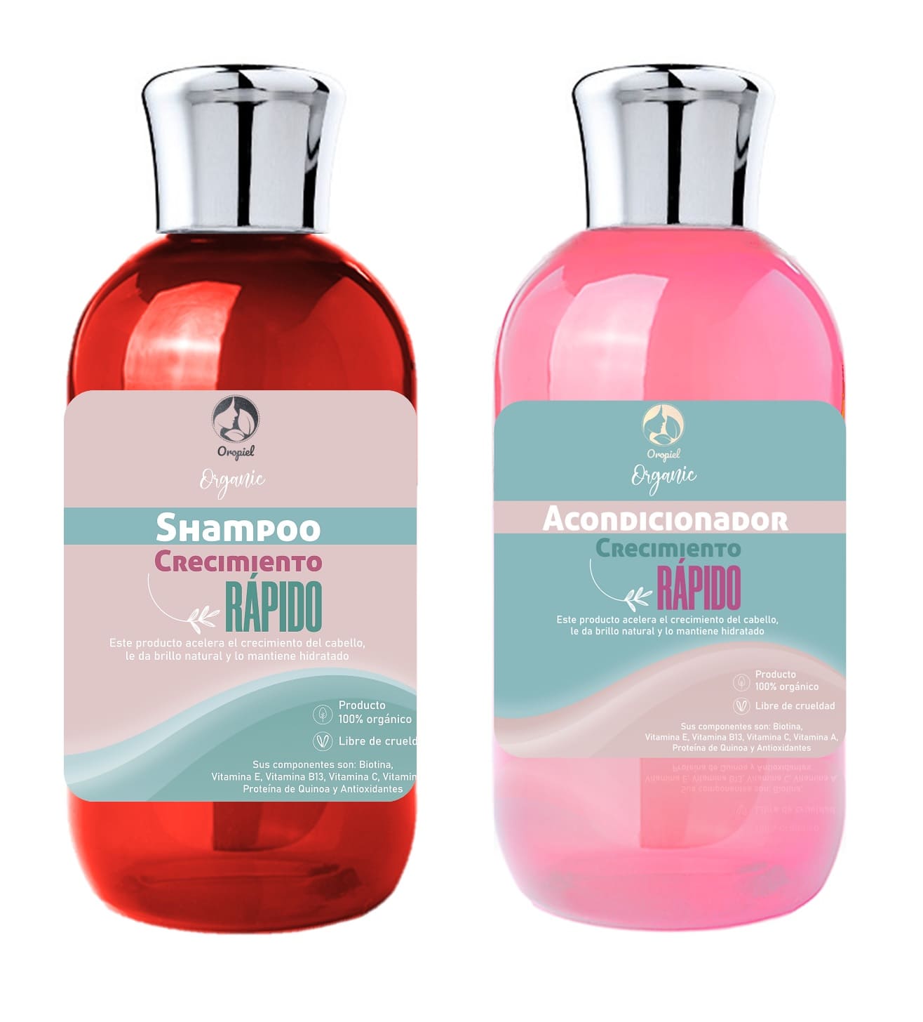 Shampoo + acondicionador crecimiento rápido pelo fortalec... | Oropiel