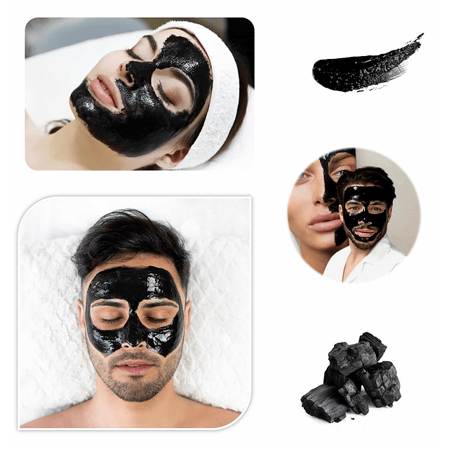 Exfoliante facial carbón activado barro negro piel grasa antiacné cutis graso