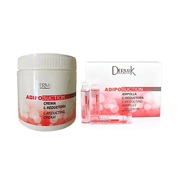 Crema adiposuction dermik + ampollas reductoras reducir medidas cuerpo pack