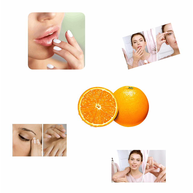 Crema contorno ojos antioxidante vitamina C ungüento naranja labios y párpados 