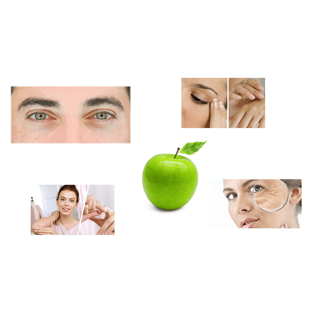 Contorno ojos antioxidante manzana natural arrugas ojeras y bolsas párpados efecto relleno