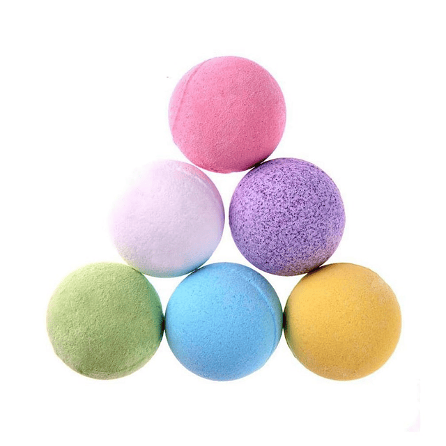 Bolas para baños efervescentes esferas que dan espuma y burbujas ricos aromas pack 6